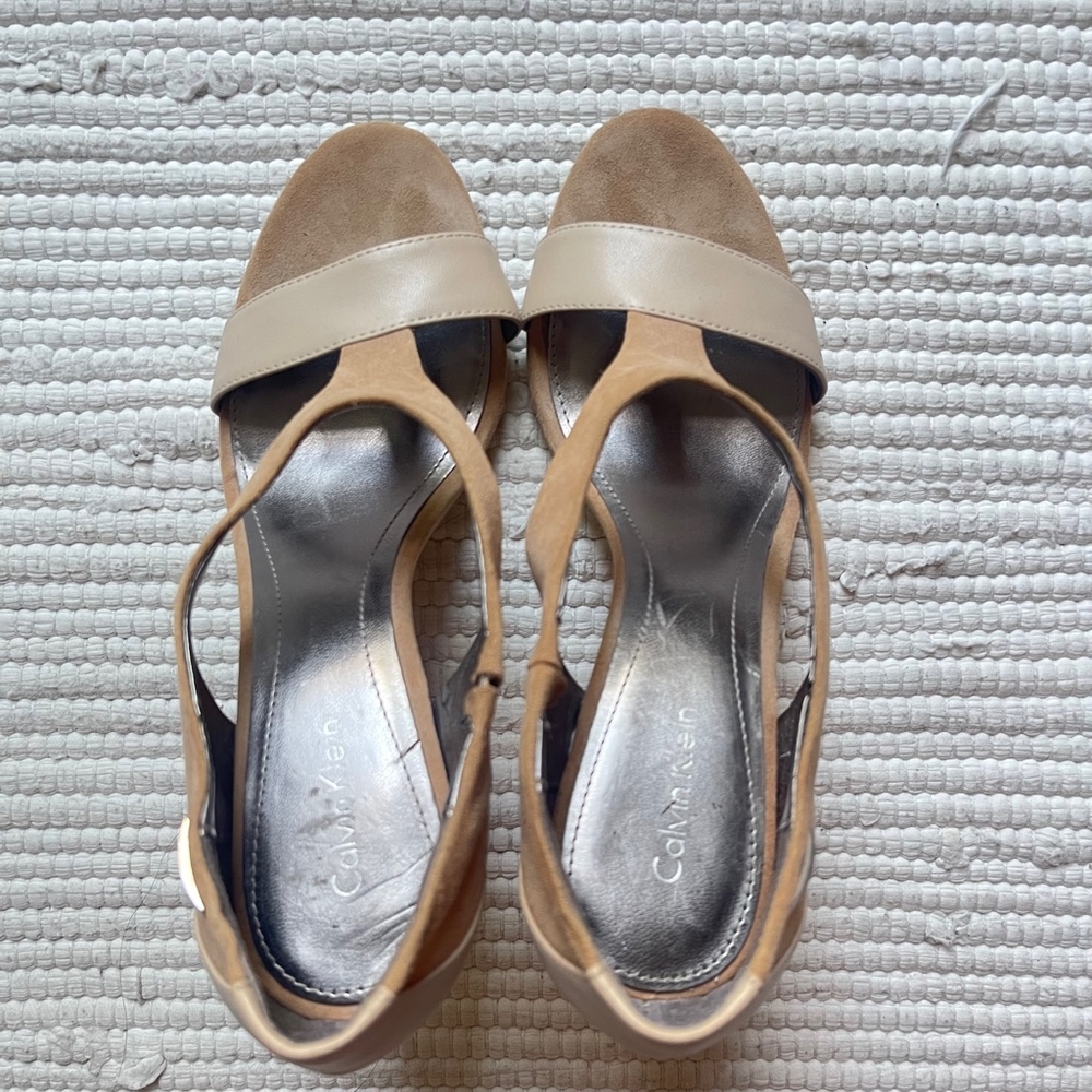 Calvin Klein | Shoes | Calvin Klein Caryn Cream Open Toe - Picture 3 of 8